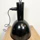 Suspension industrielle en émail noir, 1950s