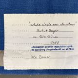 Wall hanging Bauhaus decor by Herbert Bayer for NGM, Germany, 1988. Title of the work: "White Circle over Structure"