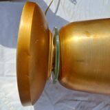 Pair of golden aluminum lamps from the 1960s