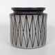 West German ceramic cache-pot — geometric sgraffito, Cologne, 1960s