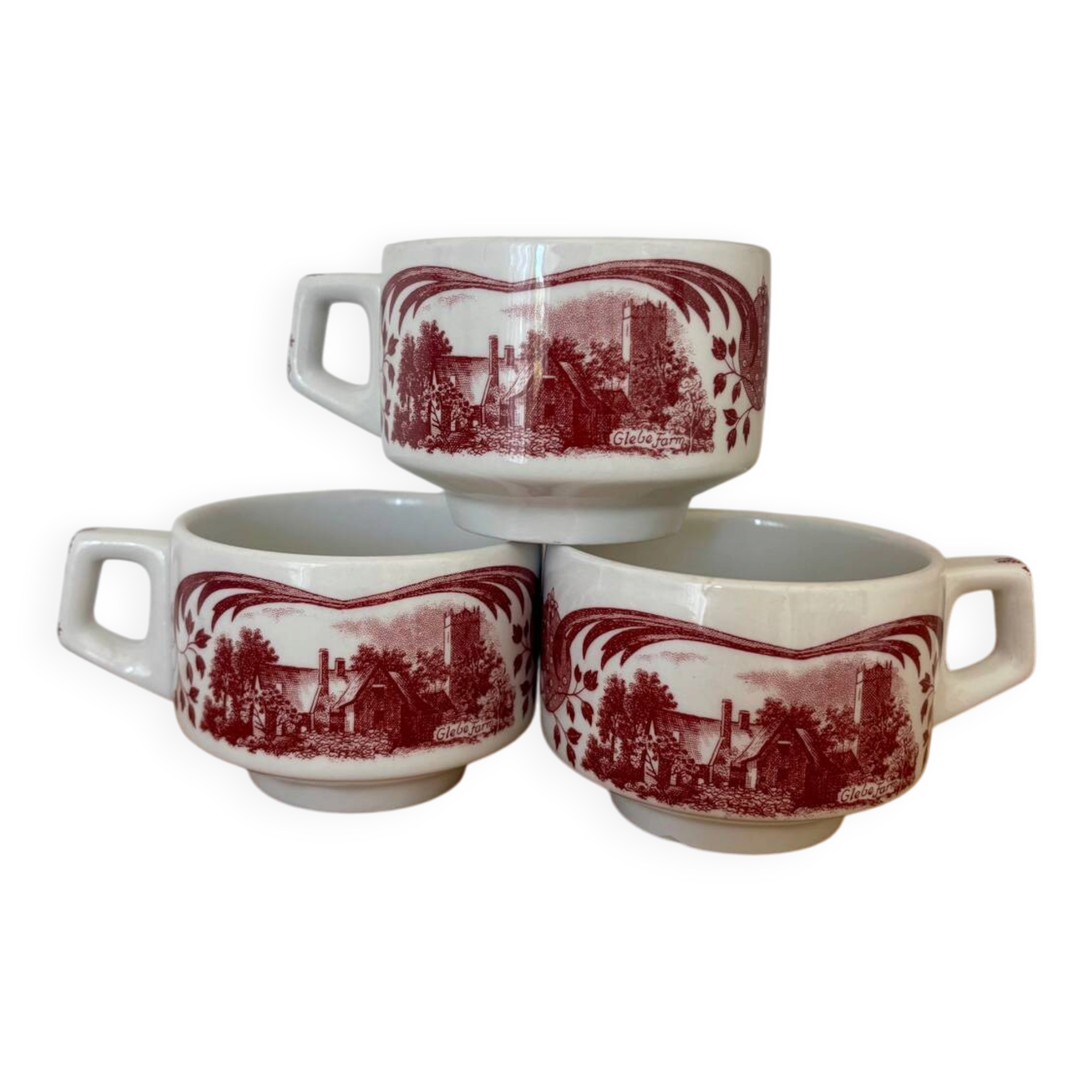 3 tasses anglaises Constable Grindley Staffordshire