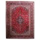 Antique Kashan wool rug, medallion & allover floral, crimson & navy, c. 1920s — 283 × 384 cm — 1C1279