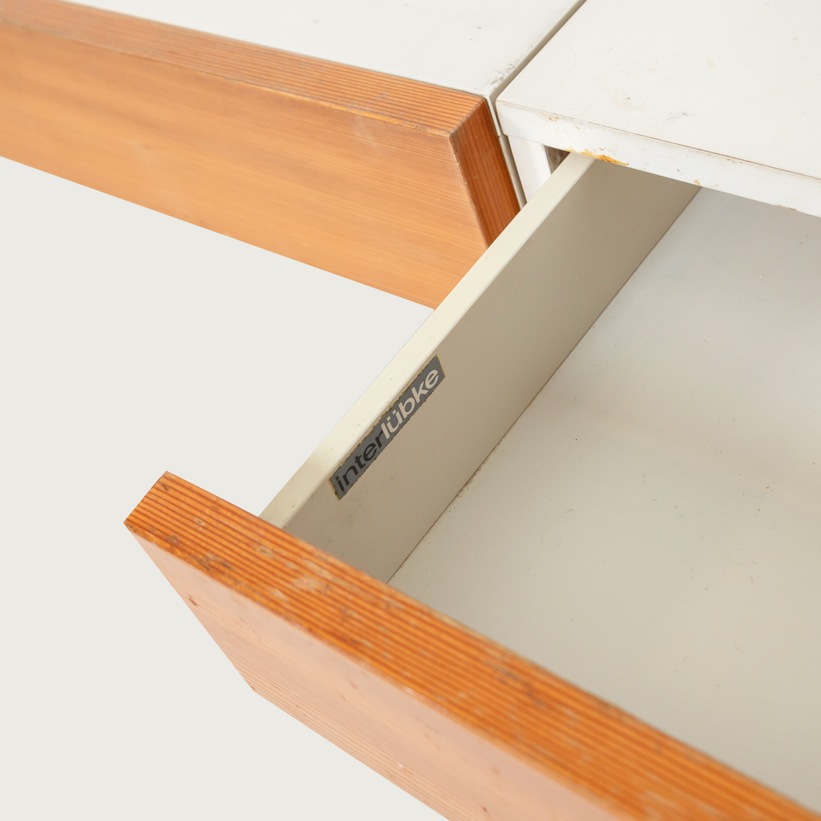 Vintage Interlübke set in light teak and white melamine