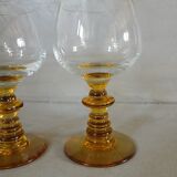 2 antique wine glasses