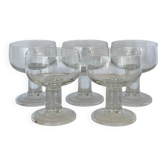 5 transparent glass wine glasses Codec