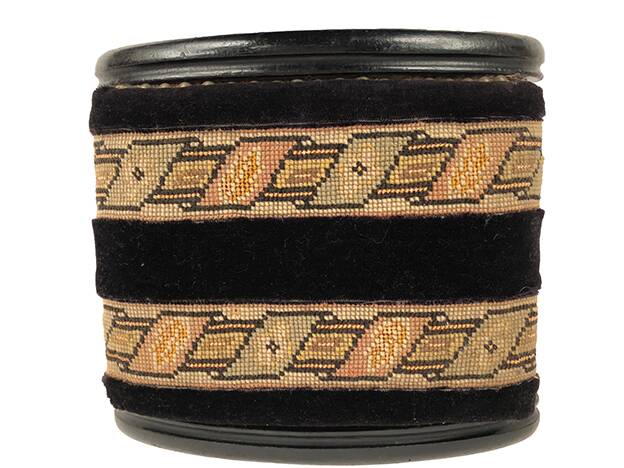 Pair of blackened wooden footstools, Napoleon III period