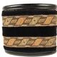 Pair of blackened wooden footstools, Napoleon III period