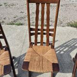 Set 4 vintage Triconfort France adjustible 1960s deckchair