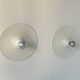 Pair of vintage wall lights, white lacquered metal, Italy 1970.