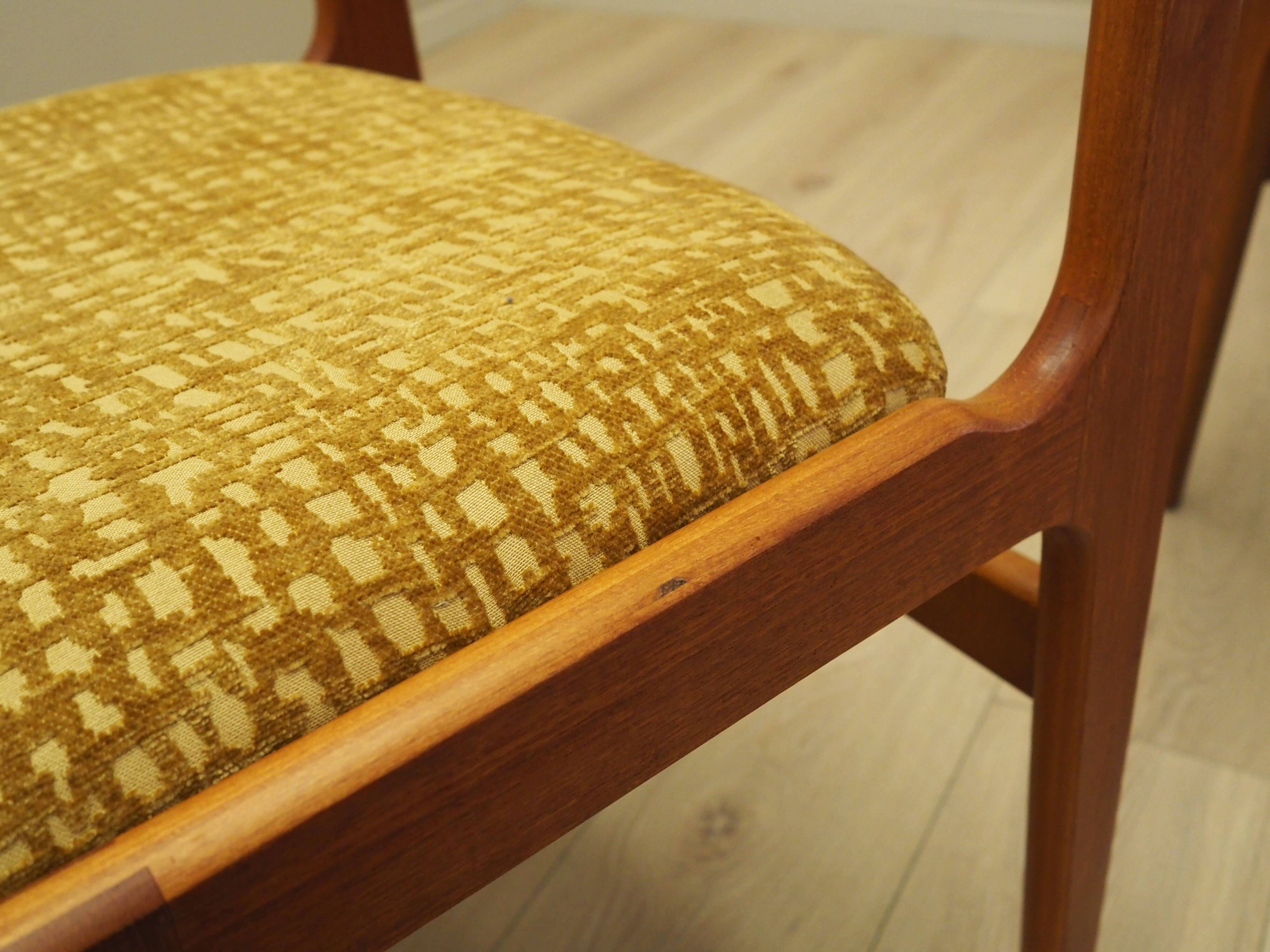 Set of six teak chairs, Danish design, 1970s, production: Denmark