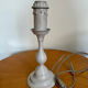 Gray patina pewter candle holder lamp base