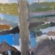 Contemporary "Urban Landscape" Abstract Landscape by British Artist Ian Mood, Framed Oil Painting