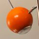 Vintage seventies orange eyeball ceiling light