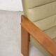 Paire de fauteuils cuir vert 1960