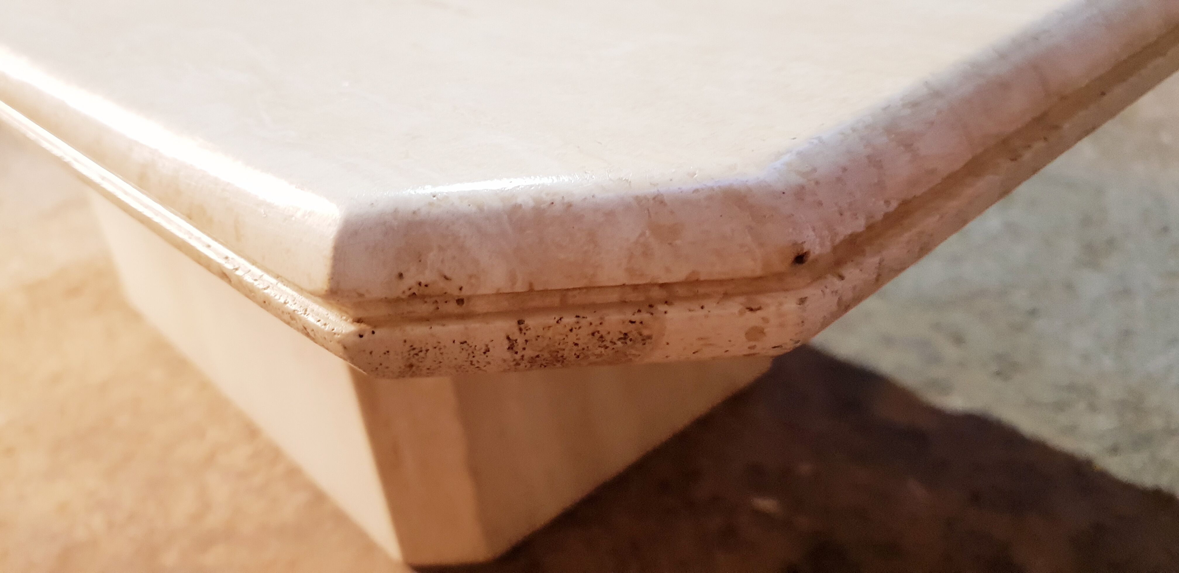 Travertine coffee table