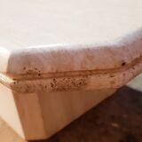 Travertine coffee table