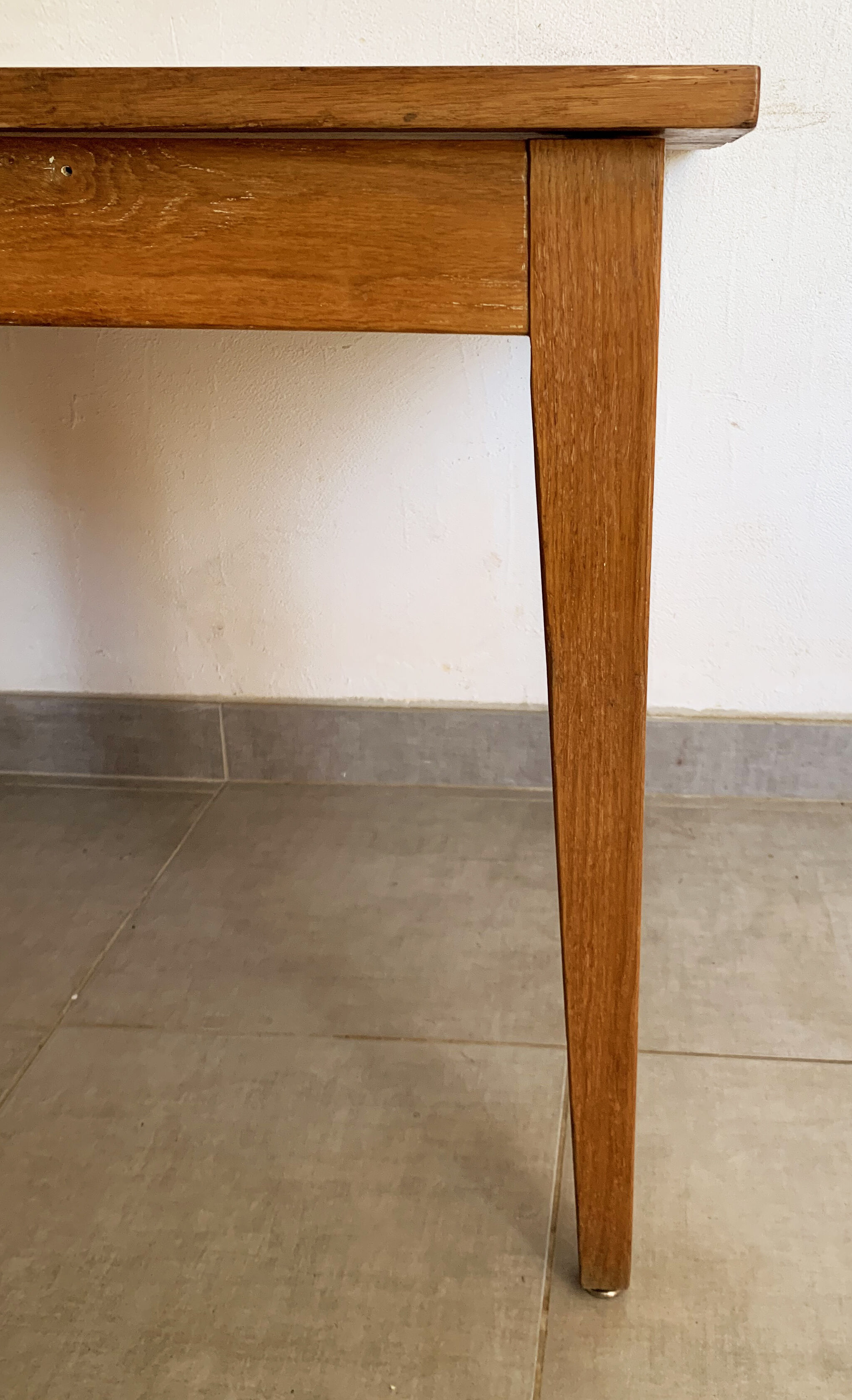 Table de ferme vintage ou bureau en bois massif