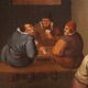 Flemish Interior Scene Painting from the 17th Century