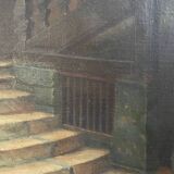 Tableau ancien maison à Rouen XIXe