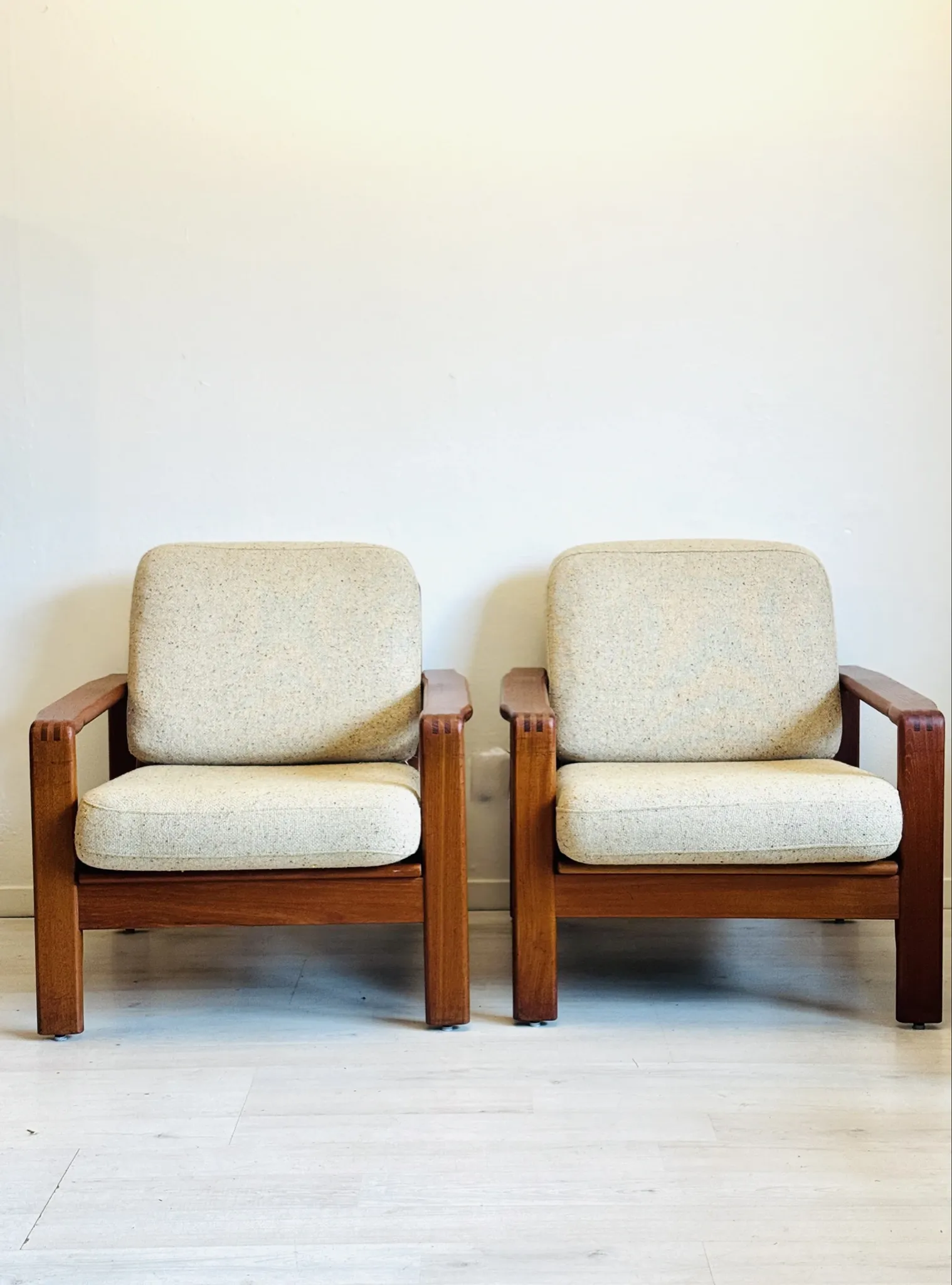 Vintage Danish teak easy chairs