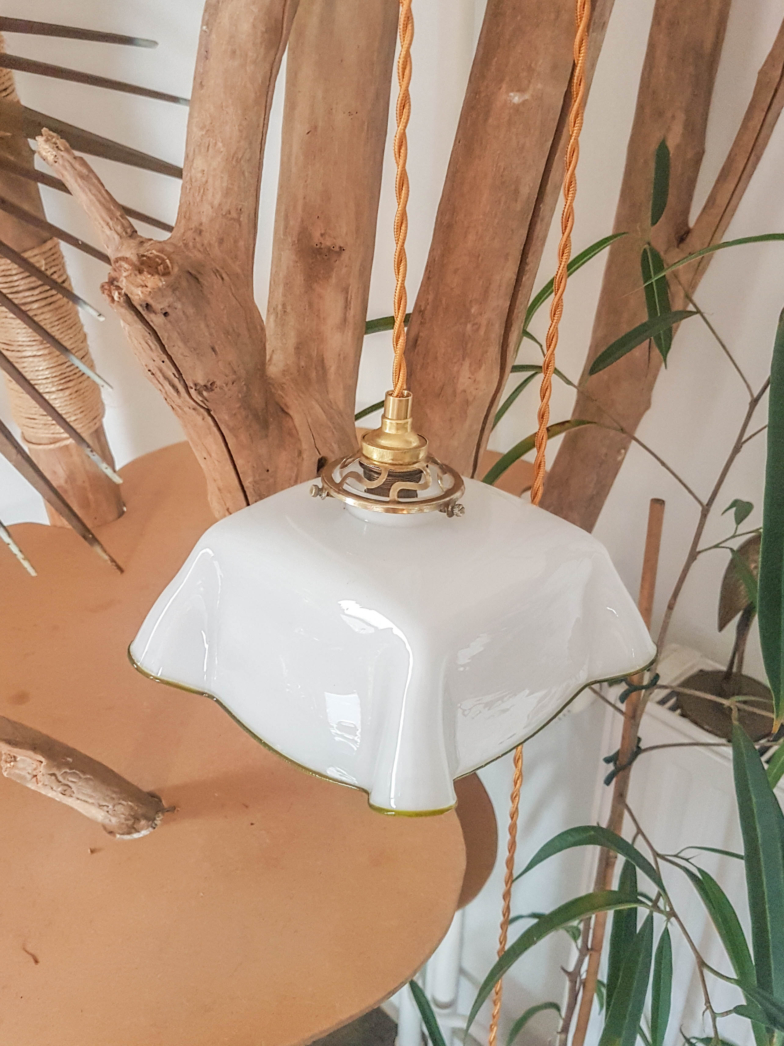 Vintage square hanging lamp