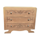 Chest of drawers 3 drawers art deco wood raw