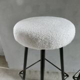 Pair of high metal bar stools, 1960s