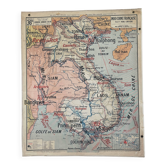 Ancienne carte scolaire Vidal-Lablache 36, 1914, T14 – Indochine française