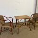 Ensemble table et fauteuils salon en rotin enfants