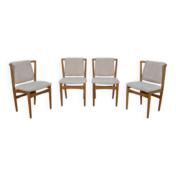 Chaises de salle à manger modèle 171 en chêne du milieu du siècle de Slagelse Møbelværk, Danemark.