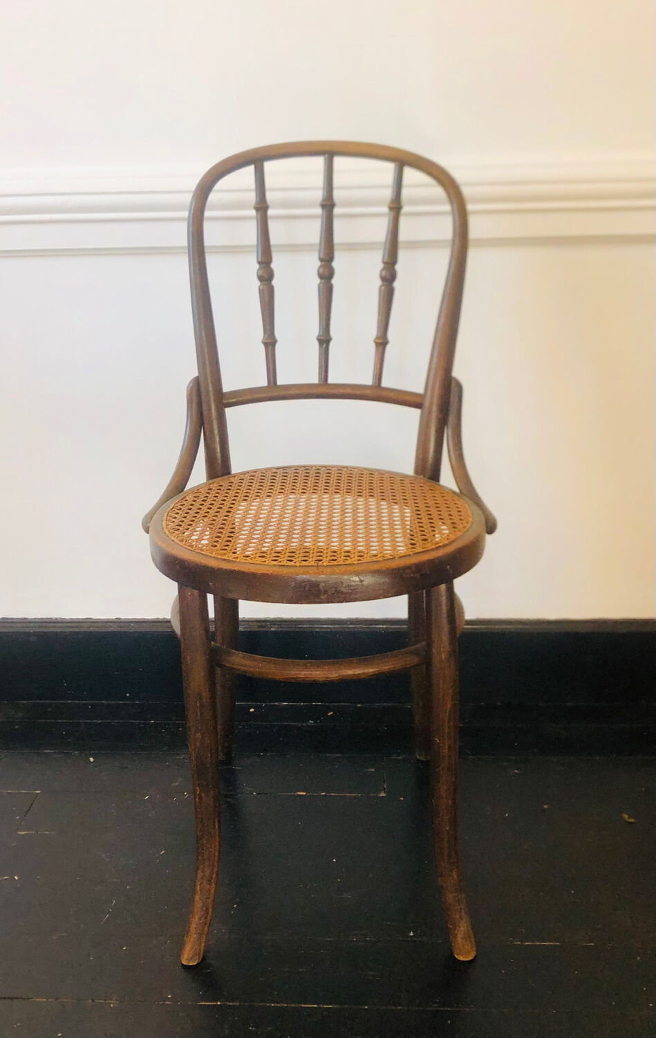 Pair of bistro chairs signed Thonet