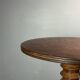Midcentury brutalist wood turned side table, Charles Dudouyt style, 1950s