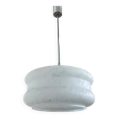 Design White art glass pendant by Karel Volf, Czechoslovakia, 1970s