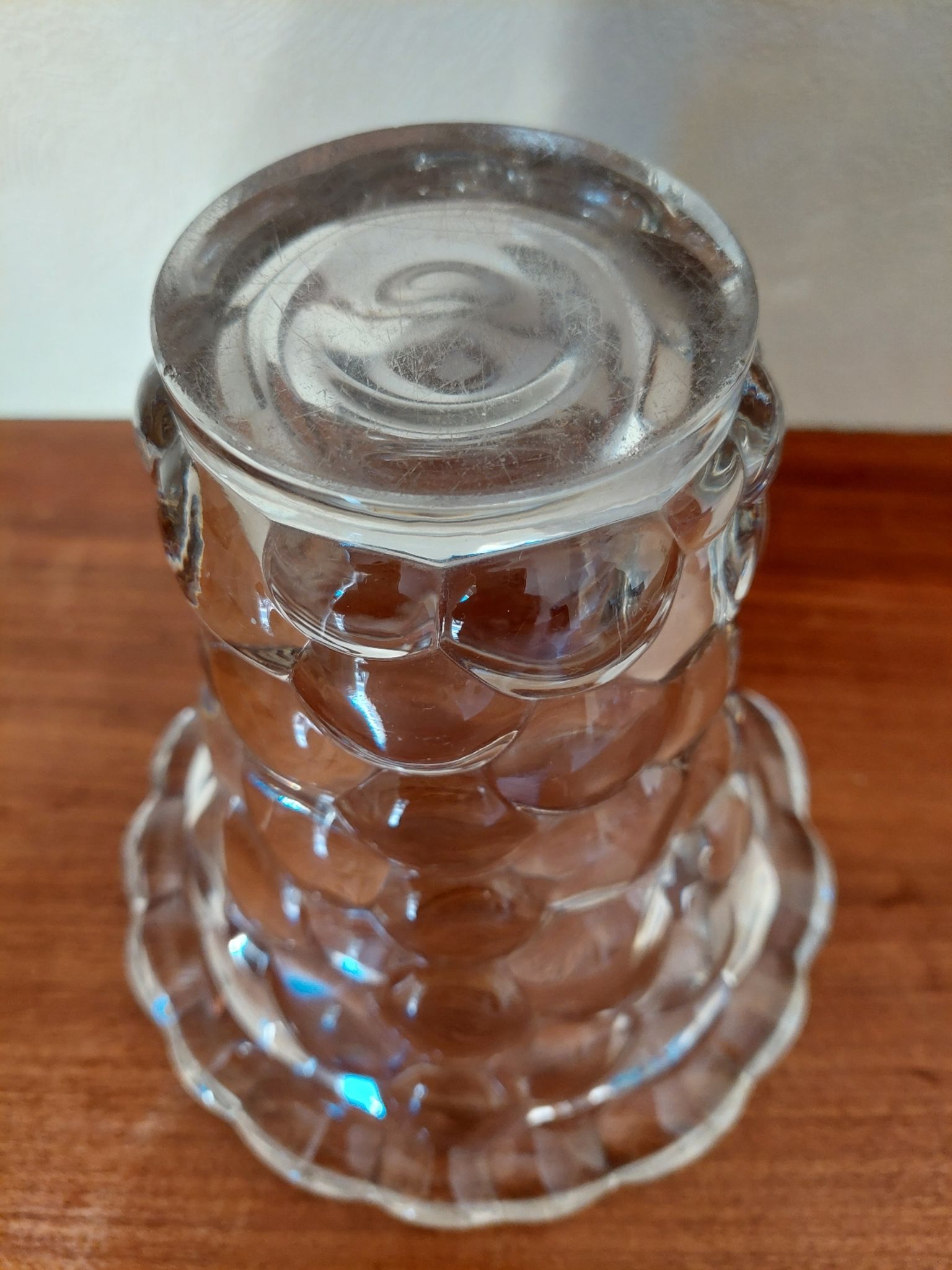 Vase en cristal transparent Pierre D'Avesn , Art Deco
