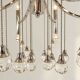 Chrome and crystal chandelier attributed to Gaetano Sciolari, Italy, 1970s.
