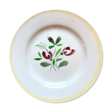 Flat plate in earthenware "Pablo", Digoin – Sarreguemines