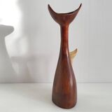 Vintage 1950 liqueur bottle chat chats ceramic 50s noyau de poissy