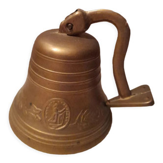 Bronze bell with stem vintage
