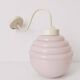 Art Deco pink glass ball wall light
