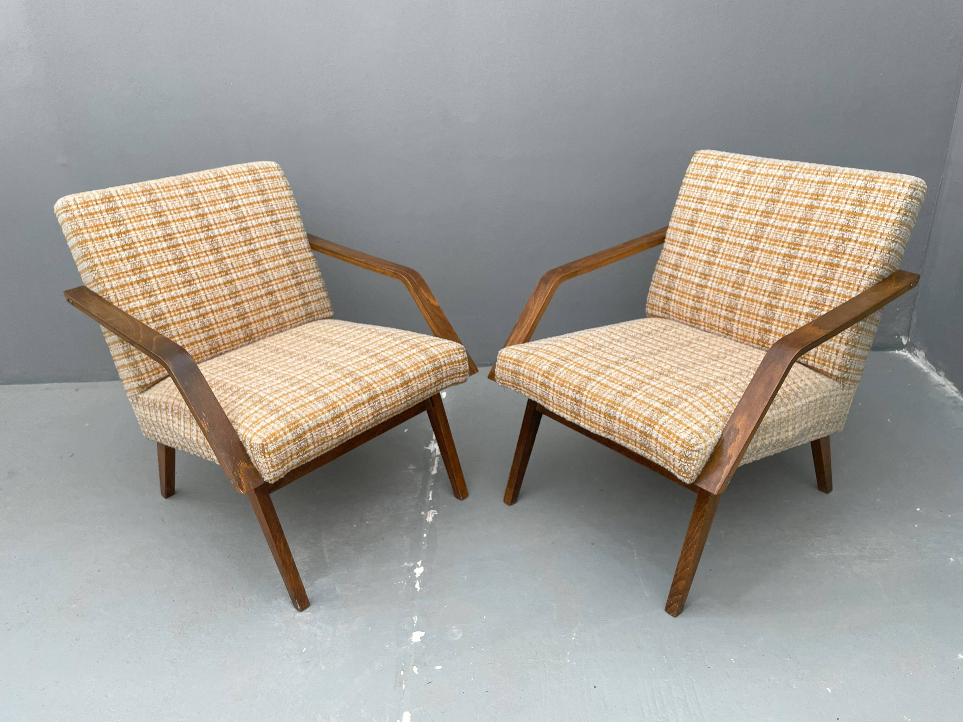 Paire de fauteuils vintage par MIER Topoľčany, 1970