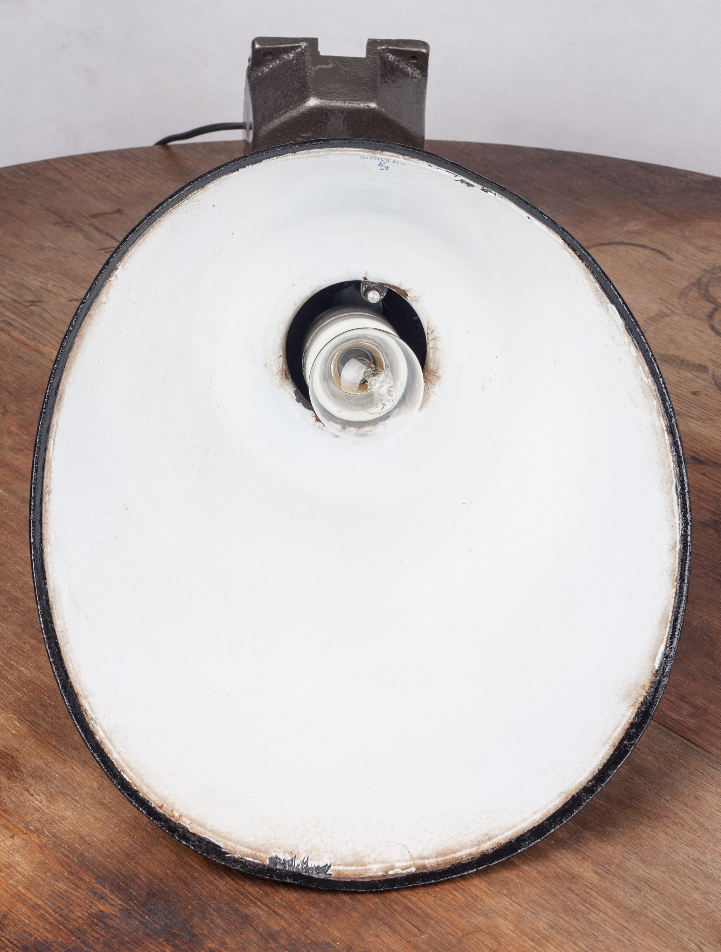 Industrial Vintage Wall Lamp from Seimens in Blue-Grey, Bauhaus, 1930s