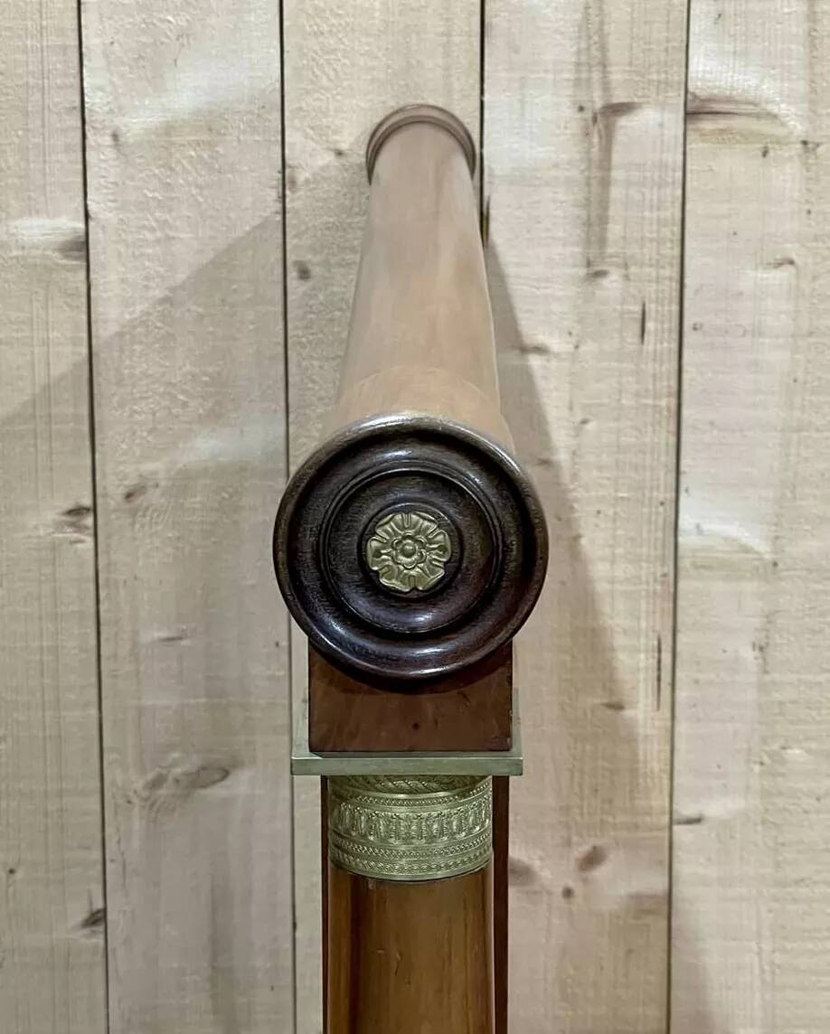 19th century Empire sleigh bed in cherry wood - Bedding: 1m82x98cm