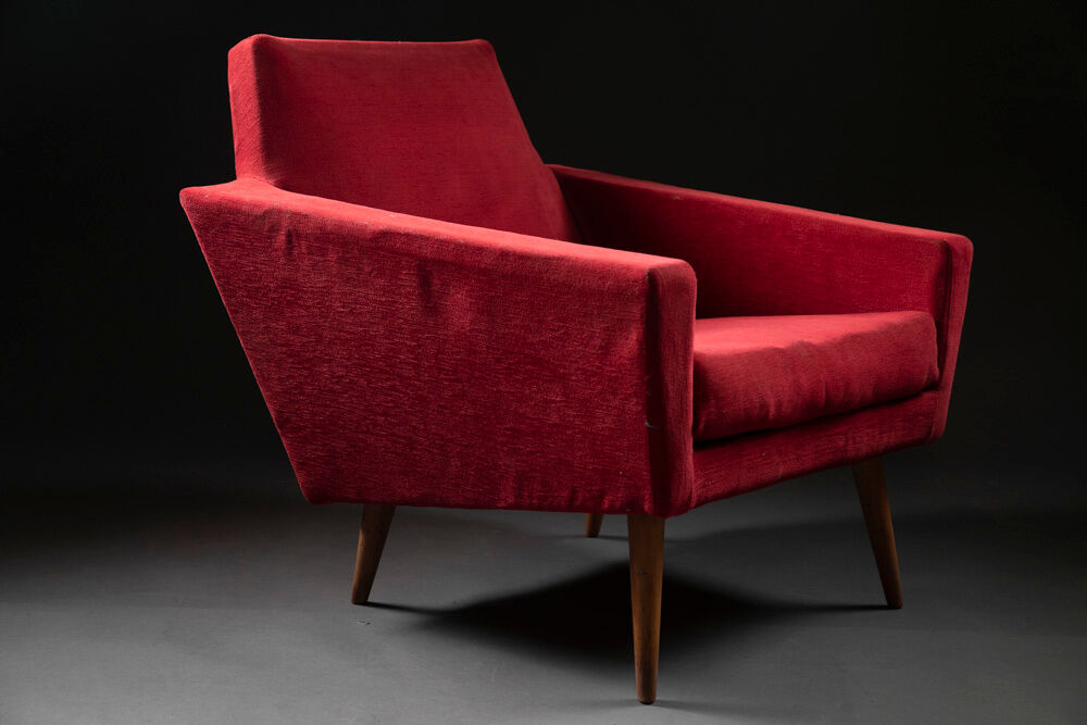 Armchair 1960s red