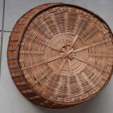 Wicker and rattan basket