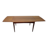 Table de salle à manger en teck, style milieu du siècle, plateau incurvé, Danemark, années 1960