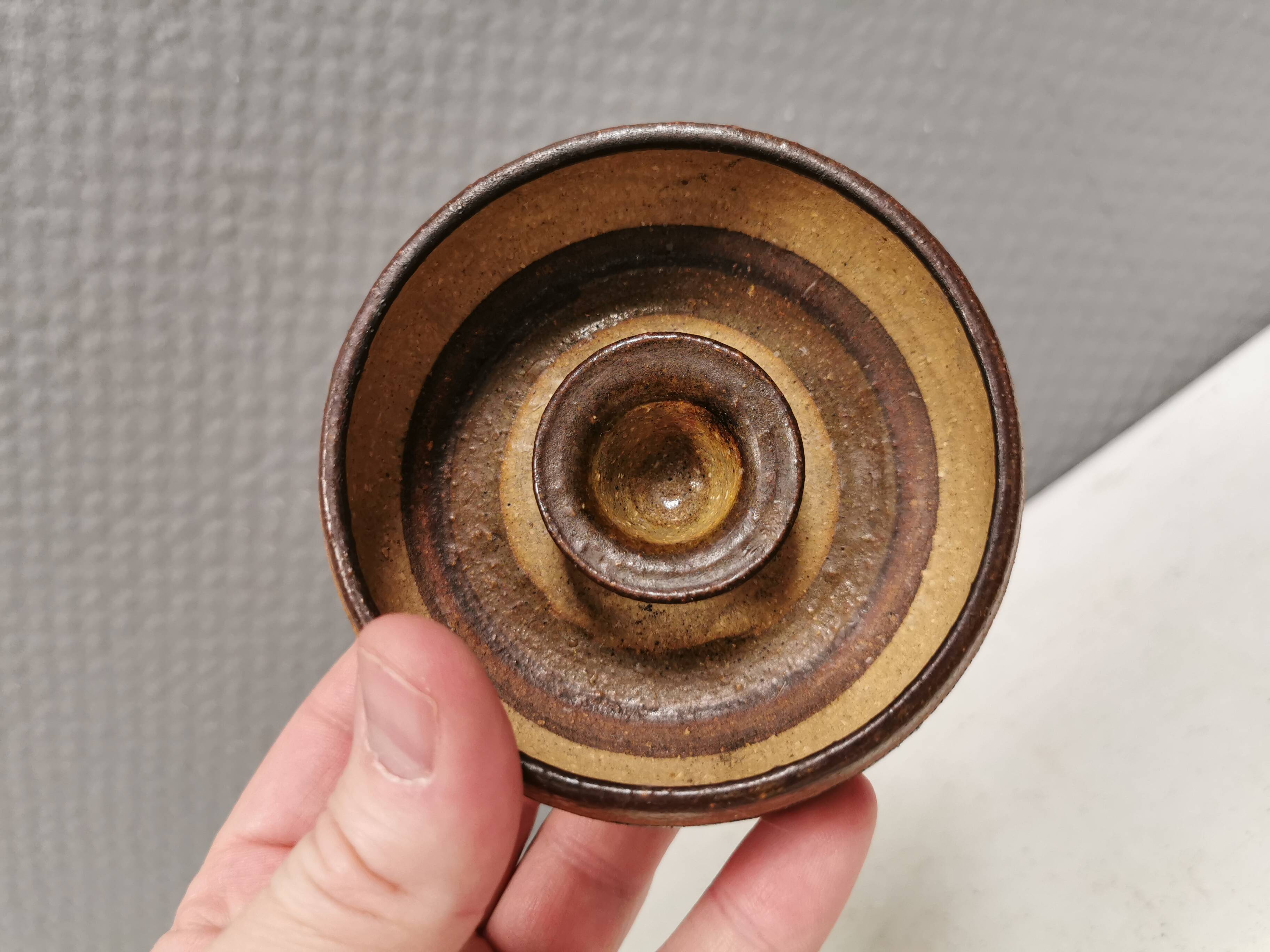 Small ceramic candlestick by Else Bøgeskov Denmark 1970s