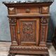 Pair of ceremonial furniture or Renaissance walnut bedside tables around 1850