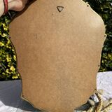 Vintage Golden Wood Carved Mirror in Louis XV Style