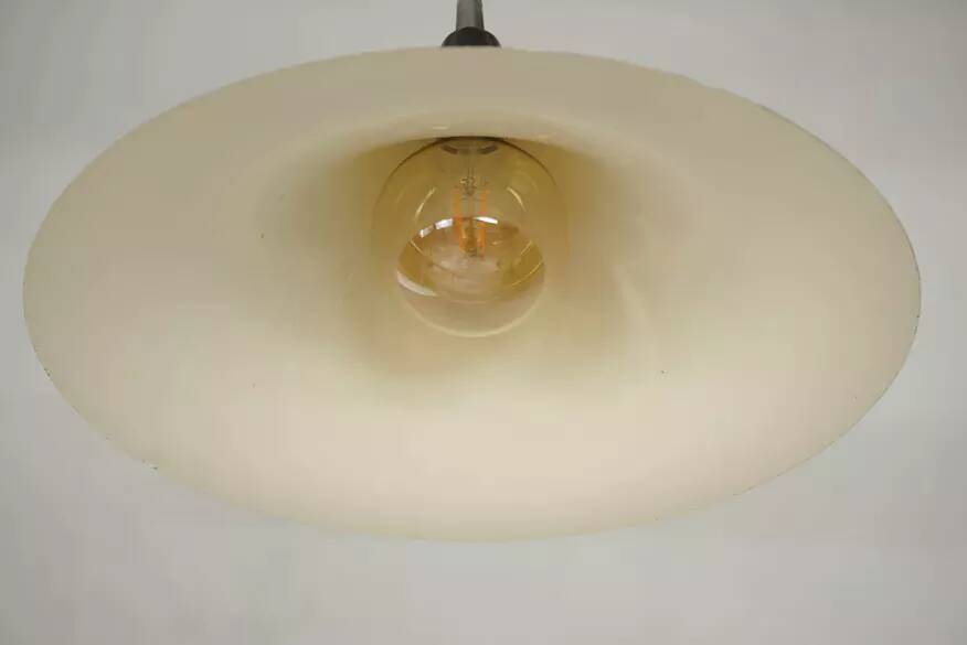 Black lacquered metal pendant light