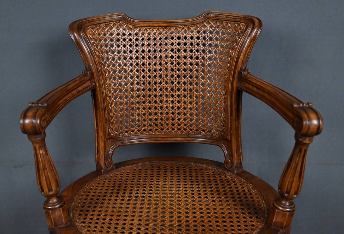 Chaise haute pivotante en hêtre, style Louis XVI – 1900